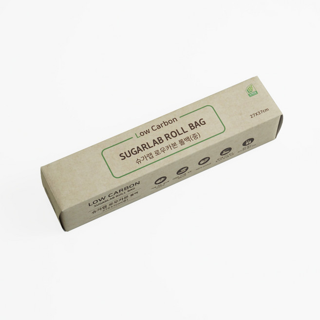슈가랩 로우카본 롤백 중 100매 녹색인증상품 (1박스 36개입)