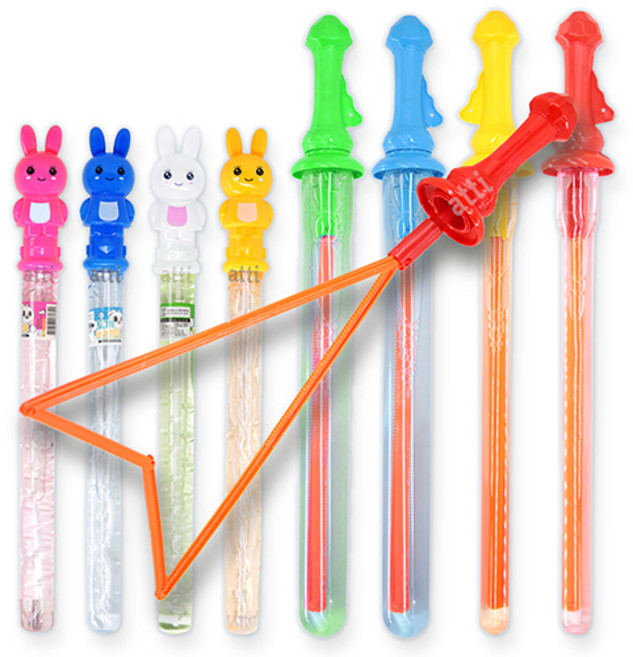 스틱비눗방울 캐릭터 V자형 비누방울 놀이, 스틱비눗방울(토끼)-색상랜덤, 1개