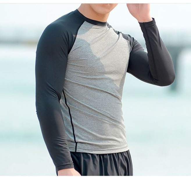 남자 래쉬가드 워터파크 물놀이 수영복 블랙 상의 GB hib*4719Gh