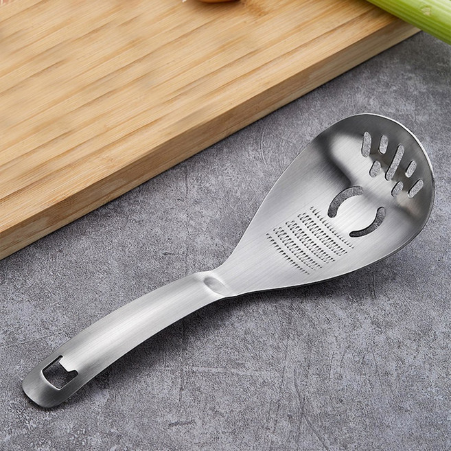 다용도 304 스테인리스 스틸 주방 슬롯 서빙 스푼 손잡이 구멍, Style A, 1개