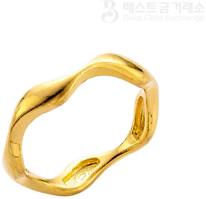 24K 순금 순도 999.9 웨이브 반지 3.75g
