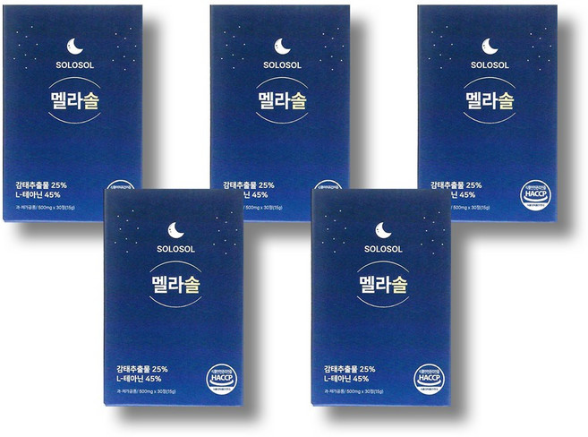 멜라솔 L테아닌 감태추출물 영양제, 5개, 30정