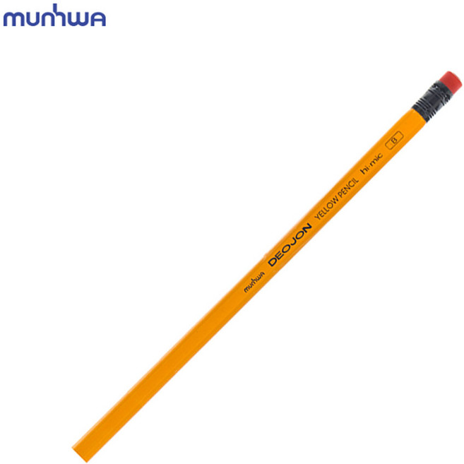 문화 더존 옐로우연필 B 12개입 지우개연필, 상세페이지 참조