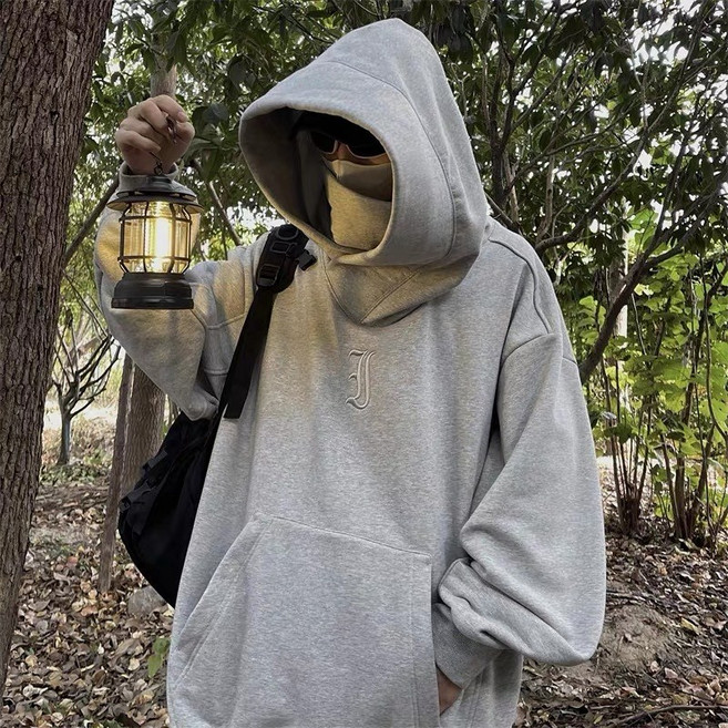 大領帽T男 加厚刷毛帽t【M-5XL】美式高街ins潮牌機能風外套 高領套頭帽衫男女 韓版日系情侶休閒上衣 學生連帽衛衣