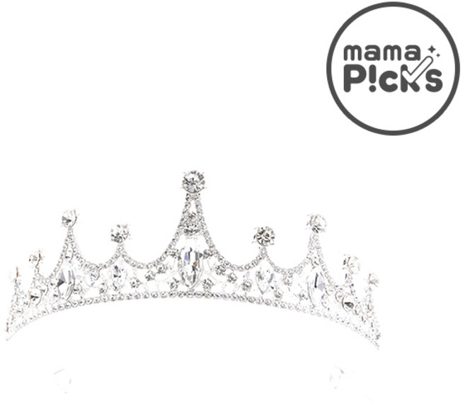 마마픽스 셀프 웨딩 브라이덜샤워 티아라 왕관, 1p, 티아라01-크라운