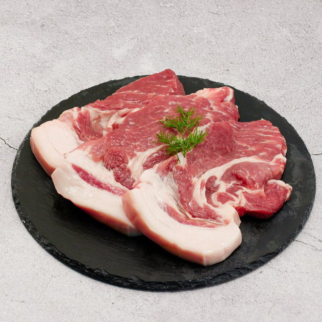 (삼다푸드) 제주 흑돼지 삼겹살 바베큐 캠핑 흑돈, 제주흑돼지 목살 1kg, 1개