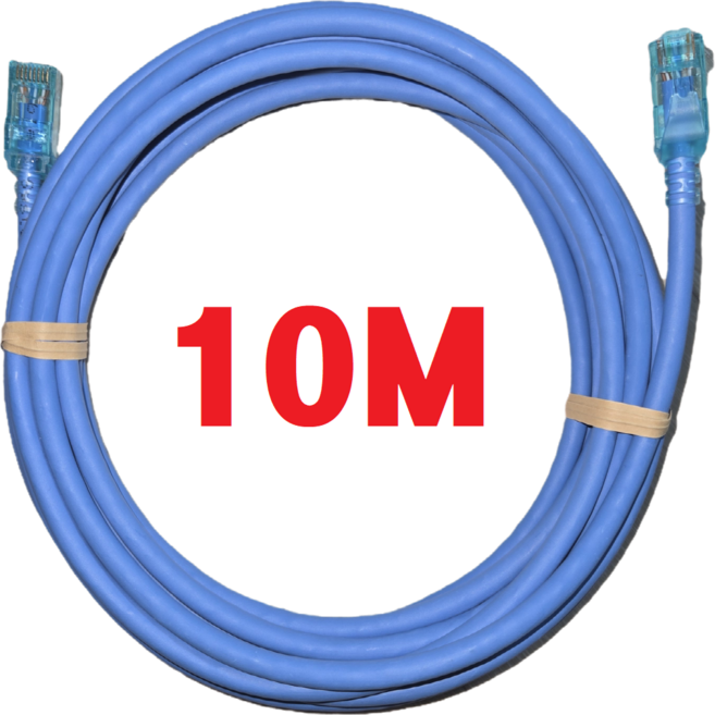 LS전선 CAT.6 UTP 수제작 1Gbps 다이렉트 랜케이블, 10m, 1개, 블루