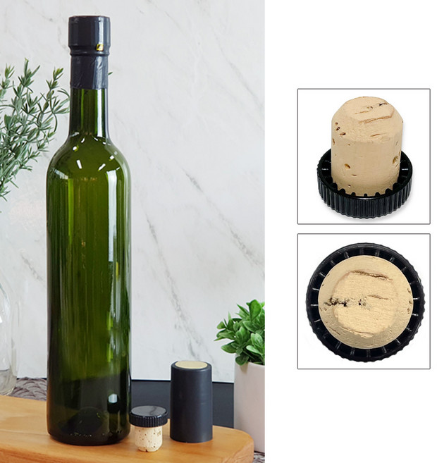 유리병 코르크마개 와인콜크캡 28mm PP캡 병뚜껑 유리 병마개, 1개