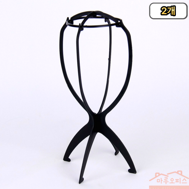가발 보관 거치대, 블랙, 2개