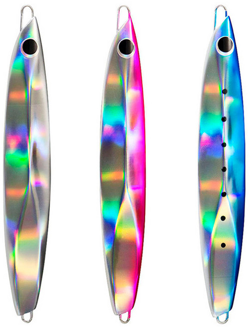 베이트샵 메탈지그 멸치타입 농어 삼치지그, 3종혼합 A세트(실버 블루 핑크), 80g, 1개