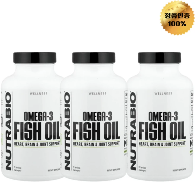 2+1 뉴트라바이오 오메가3 피쉬 오일 1000mg 소프트젤 150정, 3개, 150회분 - 쿠팡