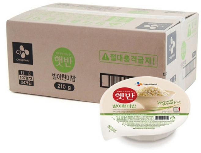 햇반 발아현미밥, 210g, 24개