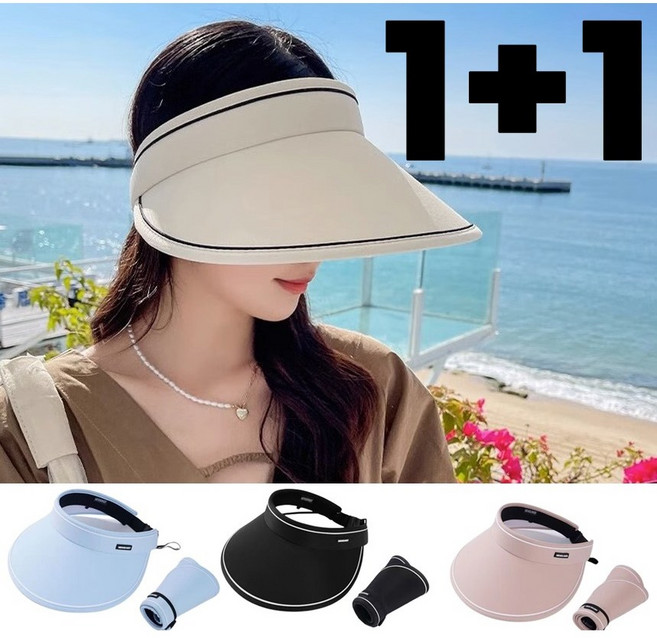 픽앤조이 돌돌이 챙넓은 썬캡 모자 자외선차단