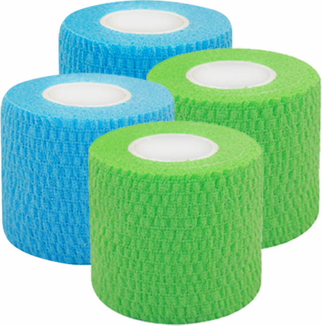 파라오스포츠 라텍스프리 저자극 뮬러 볼링 리프팅테이프, SKYBLUE + GREEN, 4개