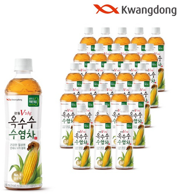 광동 V라인 옥수수 수염차, 500ml, 48개