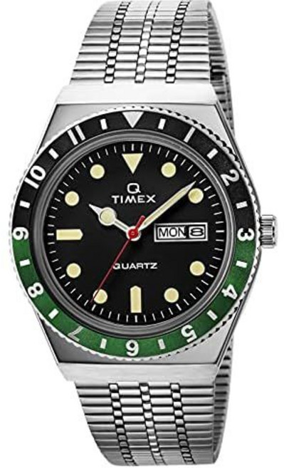 TIMEX 손목시계 Ｑ ＴＩＭＥＸ 블루 문판 스테인리스 스틸 아크릴 Movement 38MM America American Watch TW2U62000 남성 골드 데일리 고급