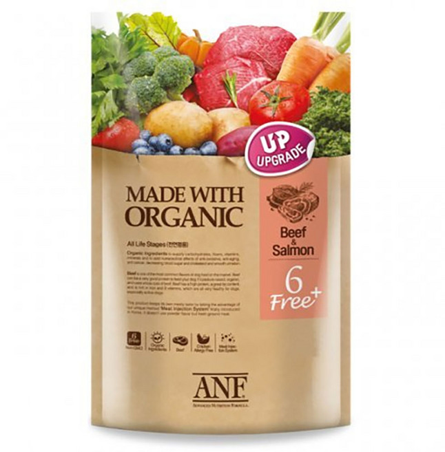 ANF 식스프리 플러스 강아지 사료 소고기연어, 소, 1.8kg, 1개