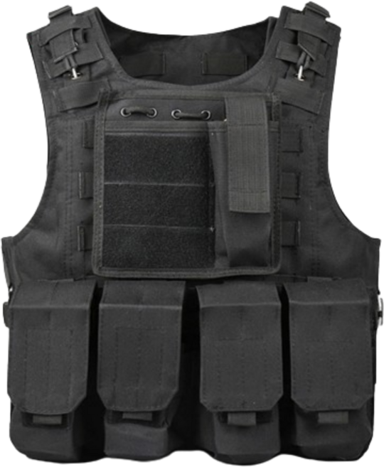 전술조끼 방탄조끼 군용 전투 방탄복 플레이트캐리어 서바이벌 방탄조끼 밀리터리 테크웨어, A. 전술조끼(기본형), 1개, 블랙
