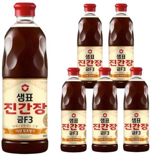 샘표 진간장 금F3 860ml x 6개 진한 감칠맛 조림 볶음용