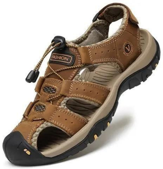 男款 包頭涼鞋 戶外運動沙灘鞋, 1個, 7239棕色45