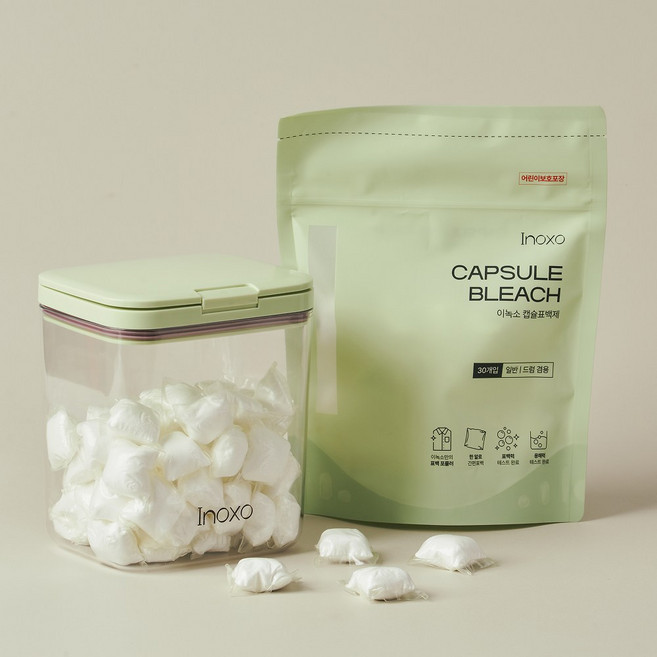 이녹소 과탄산소다 캡슐 표백제, 4개, 420g