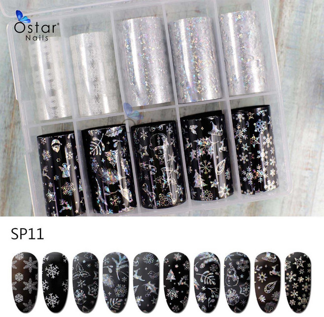 Ostar Nails 心緹 美甲 星空紙轉印紙 網紅美甲星空貼紙 純色金屬 大理石 玻璃紙, 1個, SP11