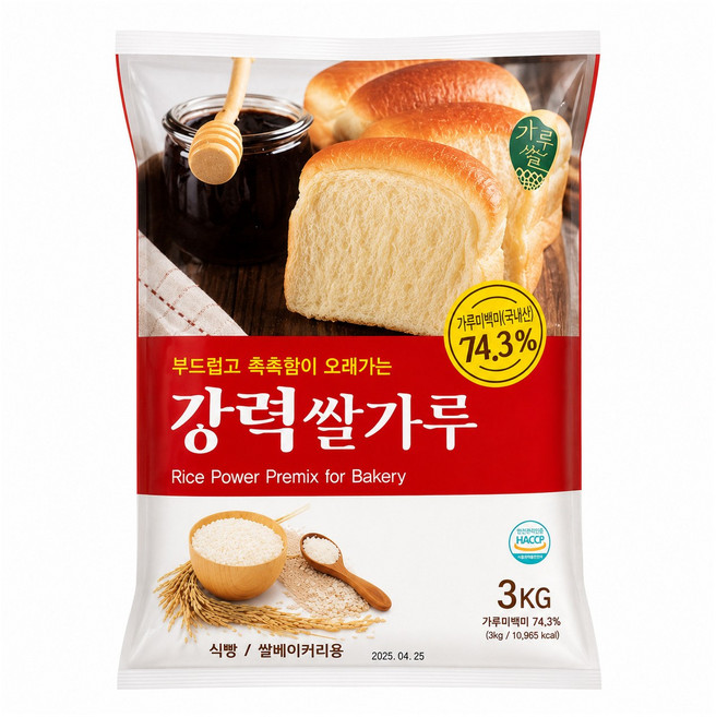 가루미 강력 쌀가루 3kg 제빵용 국내산 바로미 가루쌀, 1개