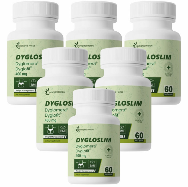 Immortal Herbs Dygloslim 디글로핏 미국 특허 원료 다이글로메라 다이어트 8000%농축, 6개, 60정
