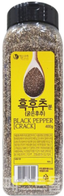 이슬나라 흑후추분(굵은후추), 400g, 3개