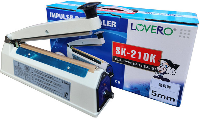 비닐접착기 러브러 손접착기 SK-210 SK-310 SK-410 SK-510 2mm 5mm 접착, 길이 210mm 접착폭 5mm SK-210K, 1개, 투명