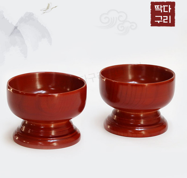 딱다구리 물푸레나무 원목제기 탕그릇, 2개