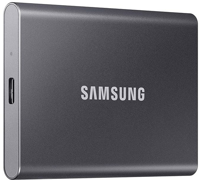 삼성 T7 포터블 SSD 4TB 외장 솔리드 스테이트 드라이브 최대 1 050MB/s 속도 향상 USB 3.2 2세대 게임 학생 전문가를 위한 신뢰할 수 있는 스토리지, Titan Gray, 1 TB