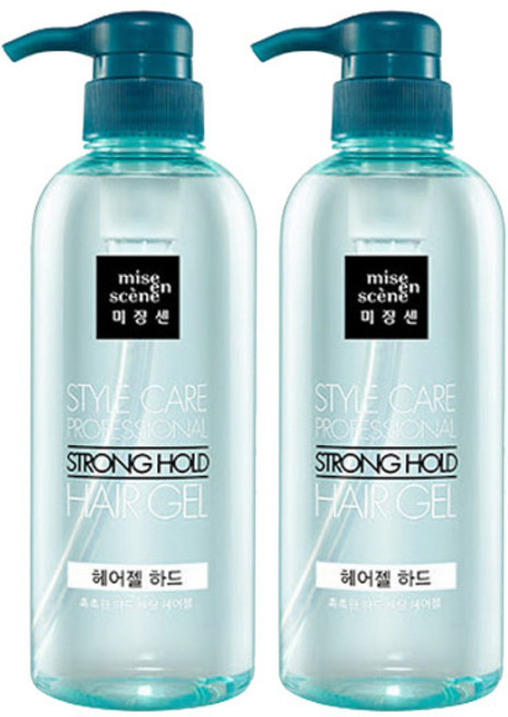미쟝센 스타일케어 프로페셔널 헤어젤 하드, 500ml, 2개