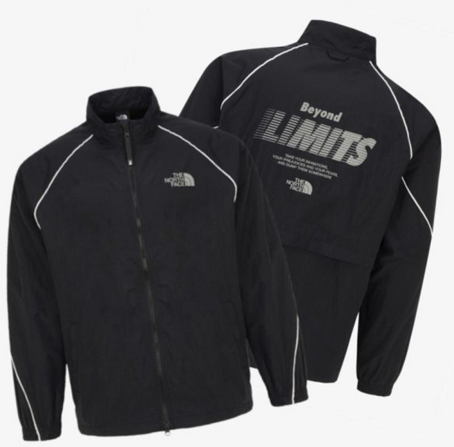 [매장판] 노스페이스 바람막이 자켓 유니 바시티 윈드브레이커 트레이닝복 간절기 점퍼 블랙 NJ3B