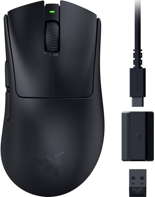 레이저 DeathAdder V3 HyperSpeed 무선 게이밍 마우스 RZ01-0514 벌크 상품 국내재고보유 출고예정, 블랙