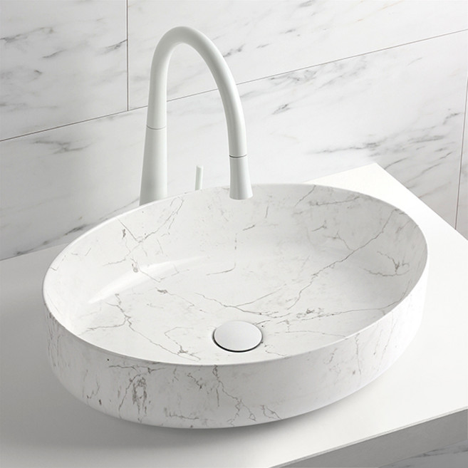 (주)갤러리하우스 (주)갤러리하우스_YJ-1652 대리석 패턴 도기볼세면기 탑볼세면기, 1개