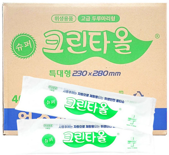 유한 크린타올 400매 업소용 물티슈 일회용 식당 배달 물수건, 1개