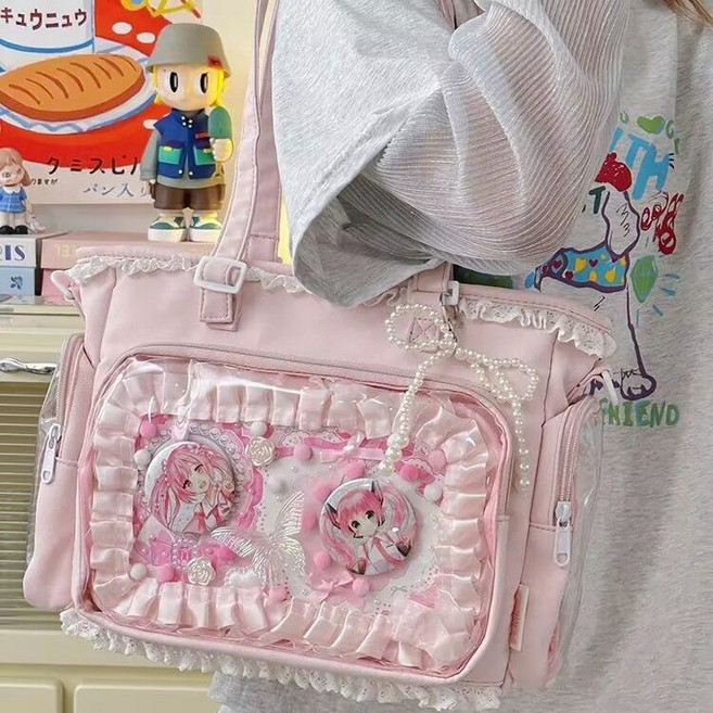 덕질가방 부케 이타백 굿즈 뱃지 데코 투명가방 숄더 크로스백