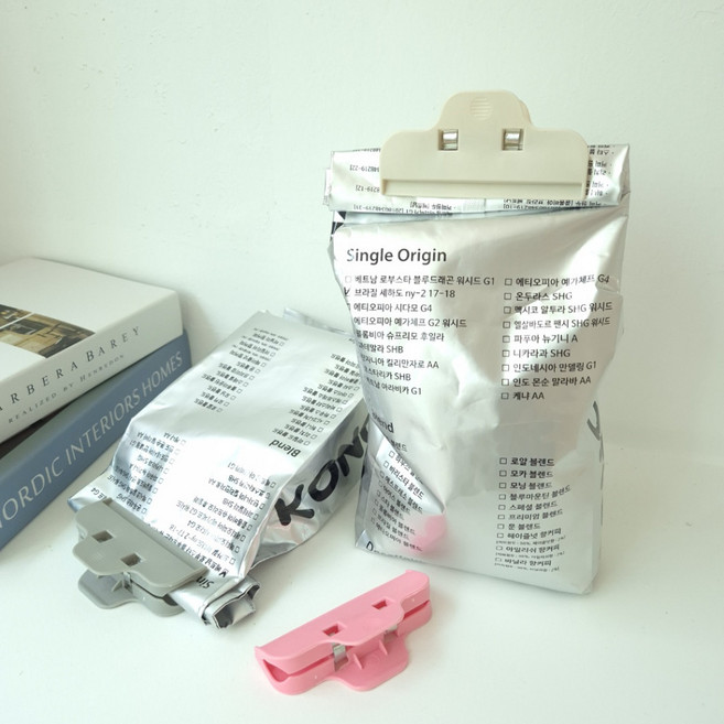 밀봉집게 과자 봉지 집게 밀폐 클립 음식 비닐봉지, 과장봉지 밀봉집게 크림, 1개