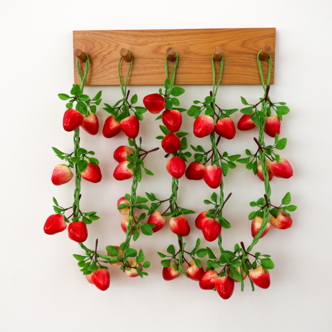 딸기 넝쿨 줄줄이 모형 1P, 레드