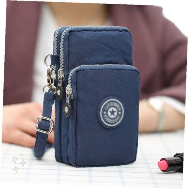 여행용 지퍼 다용도 파우치 핸드폰 수납 크로스 미니백 손목 스트랩 지갑 일상