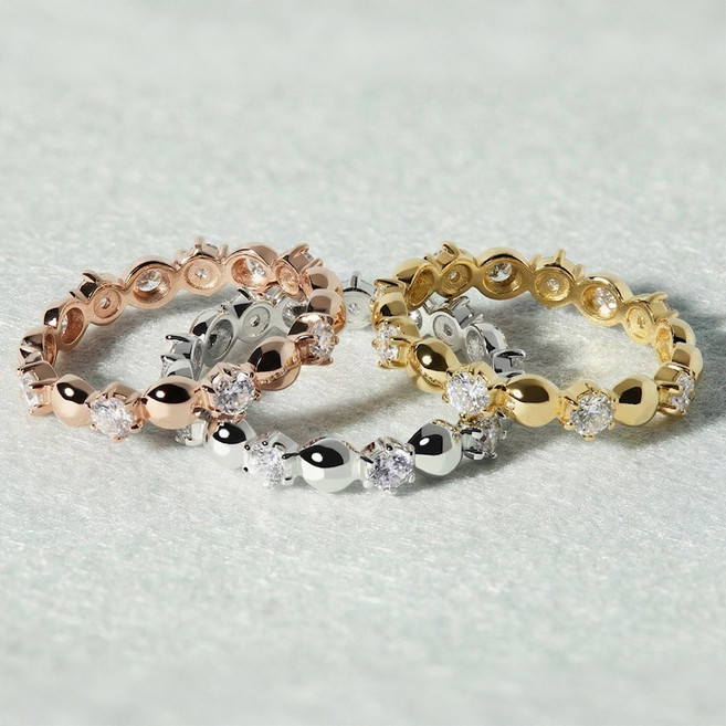 엘렌쥬얼리 실버 Silver 925 스위트 볼 앤 큐빅 미스 링 은 반지