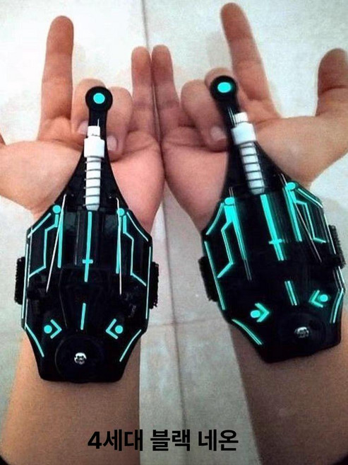 거미줄 발사기 손목 스파이더맨 웹슈터 코스프레 선물 블랙, 1개, 야광블랙