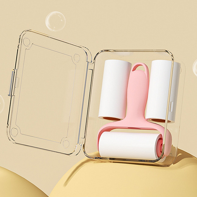 아킴 휴대용 핸디형 초초강력 먼지제거 털제거 사선커팅 미니찍찍이 돌돌이 테이프, 1개