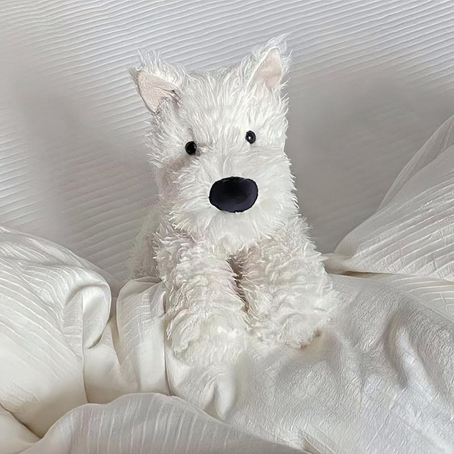 웨스트 하이랜드 화이트 테리어 베개 안고자는 인형 토트백 장식 프린트 화이트테리어