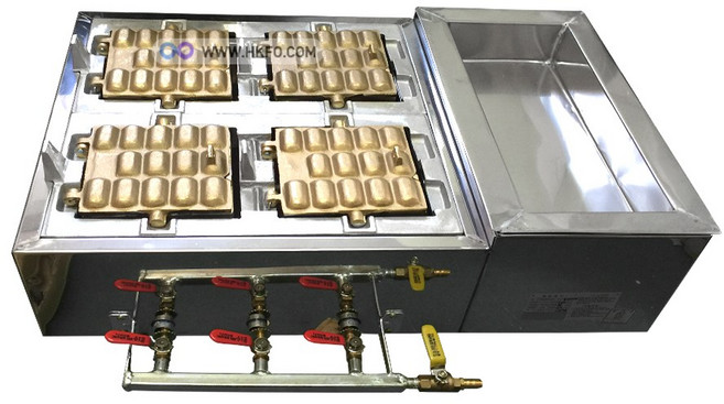 LPG용 4구 56P 신주 가스식 사각 스테인레스 버너 땅콩빵 기계 땅콩과자