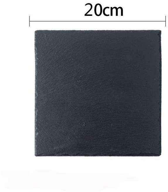 석판 접시 10cm 회 화강암 디자인 스시 그릇 양식, 20cmx20cm 정사각형, 1개, 1cm
