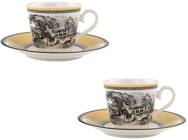 빌레로이앤보흐 아우든 펌 커피잔 2인 세트 소서포함, 2개