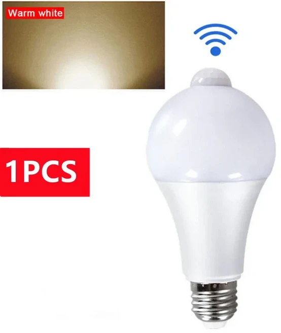백라이트테스트 LED PIR 모션 센서 전구 야외 조명 인간 유도 램프 거실 차고 E27 15W, 01 Warm White, 01 AC189-265V(220V), 05 20W, 1개