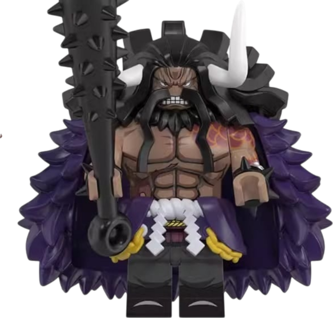 원피스(ONEPIECE) 해적왕 애니메이션 캐릭터 브릭미니피규어 컬렉션 취미/수집/장식/컬렉션용 커스텀 호환 블록피규어 8종 시리즈 VER.02, 1개, OPC-0203. 카이도